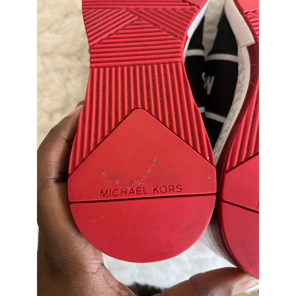 MICHAEL KORS Felix Trainer Logo SNEAKER Women Size 8M - Picture 8 of 8